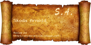 Skoda Arnold névjegykártya